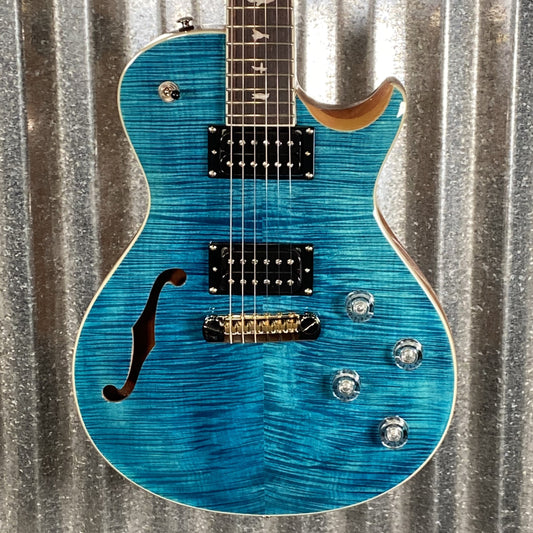 PRS Paul Reed Smith SE Zach Myers 594 Top Carve Semi Hollow Myers Blue Guitar & Bag #9823