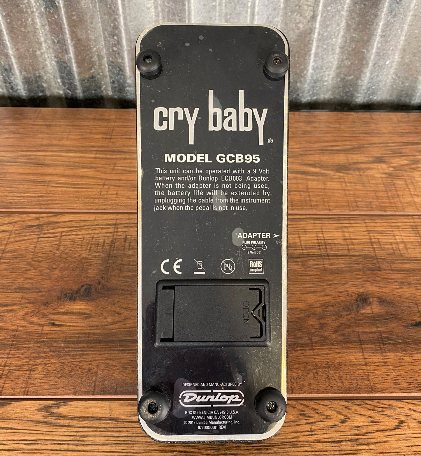 Dunlop GCB95 Cry Baby Wah Guitar Effect Pedal Crybaby Used