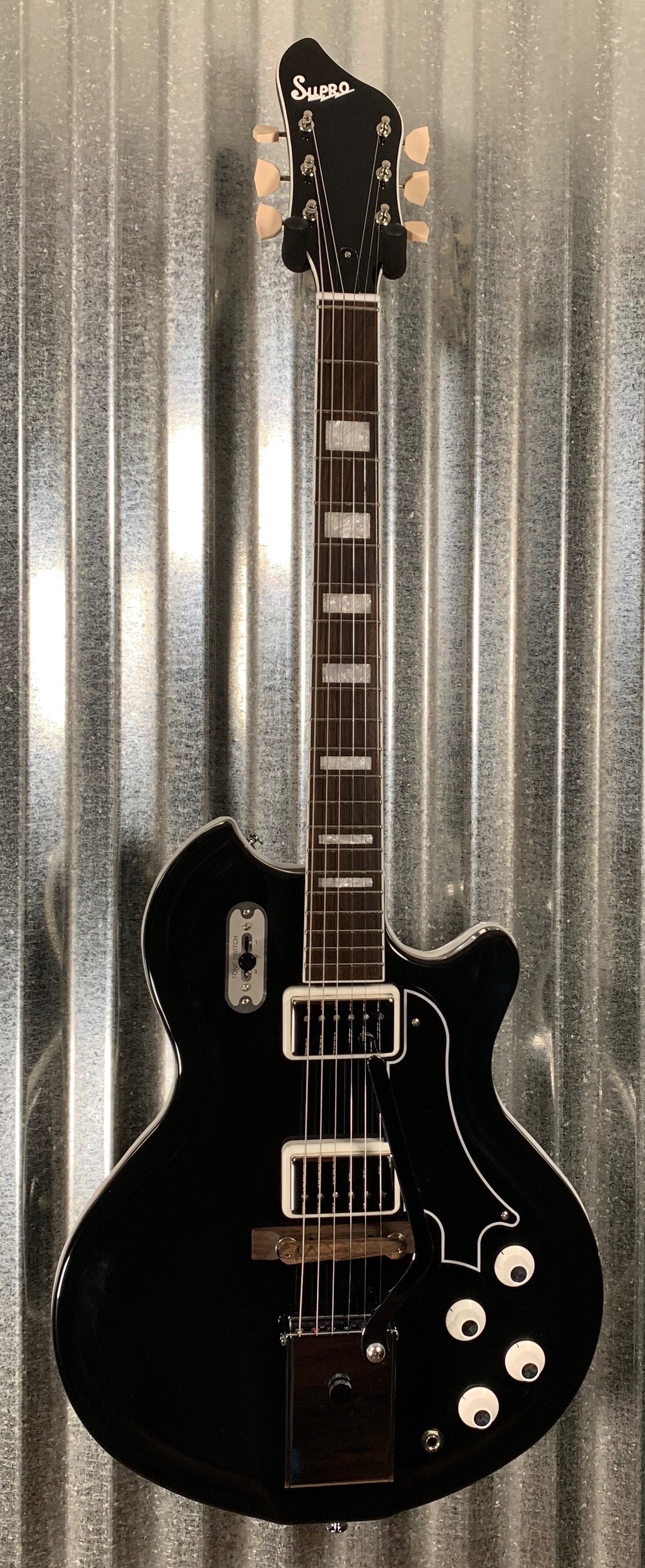 Supro Americana 1582VJB Coronado II Vibrato Jet Black Guitar #0882