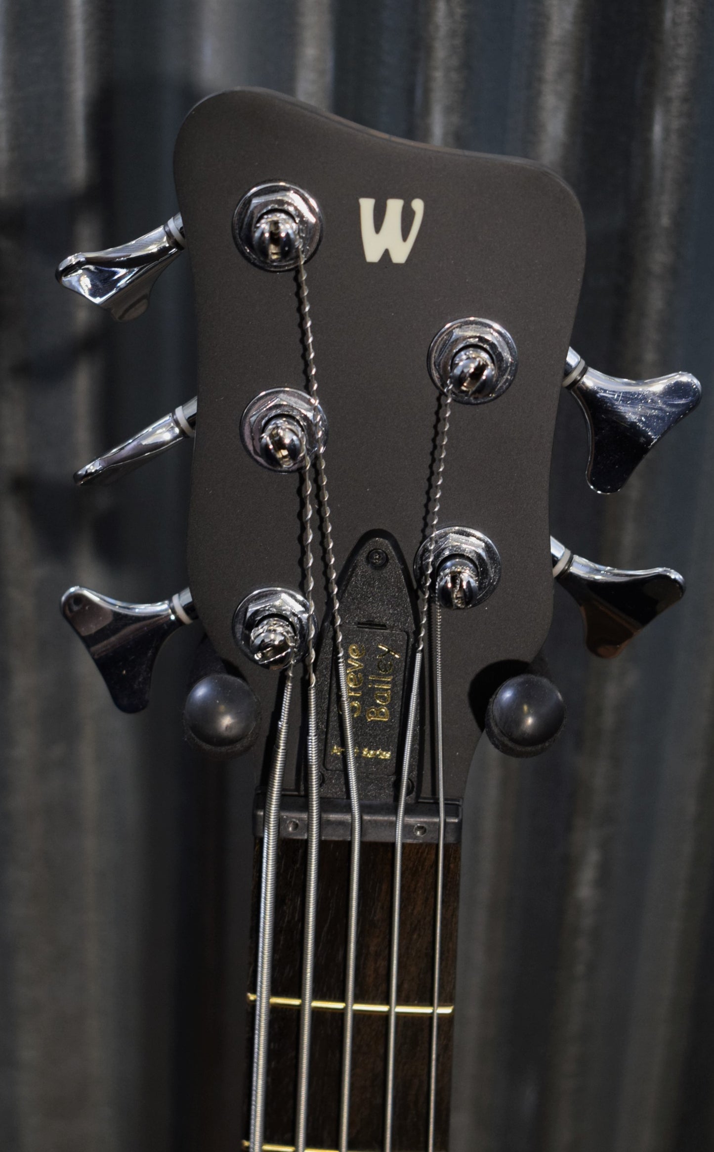 Warwick Rockbass Artist Steve Bailey Streamer 5 String Gloss Black Bass & Bag #5415