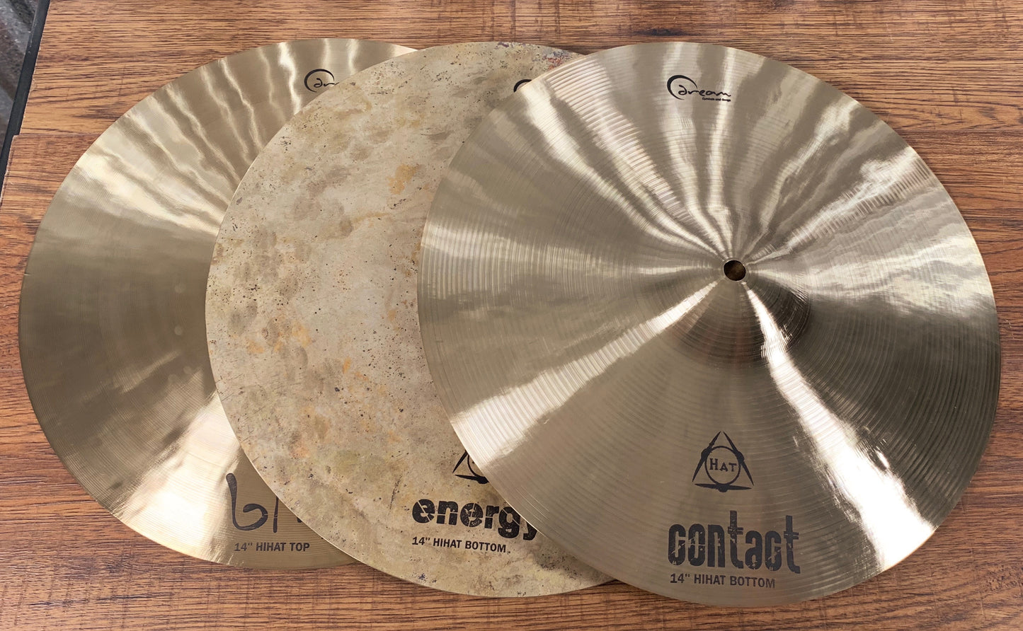 Dream Cymbals TRIHAT14D Tri-Hat Diversity Hand Forged & Hammered 14" Tri-Hat Set & Bag Demo