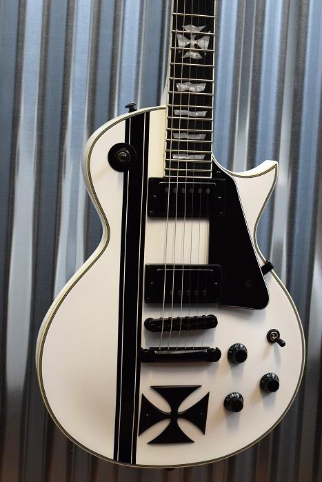 ESP LTD James Hetfield Iron Cross Snow White EMG Guitar & Hardshell Case #2216