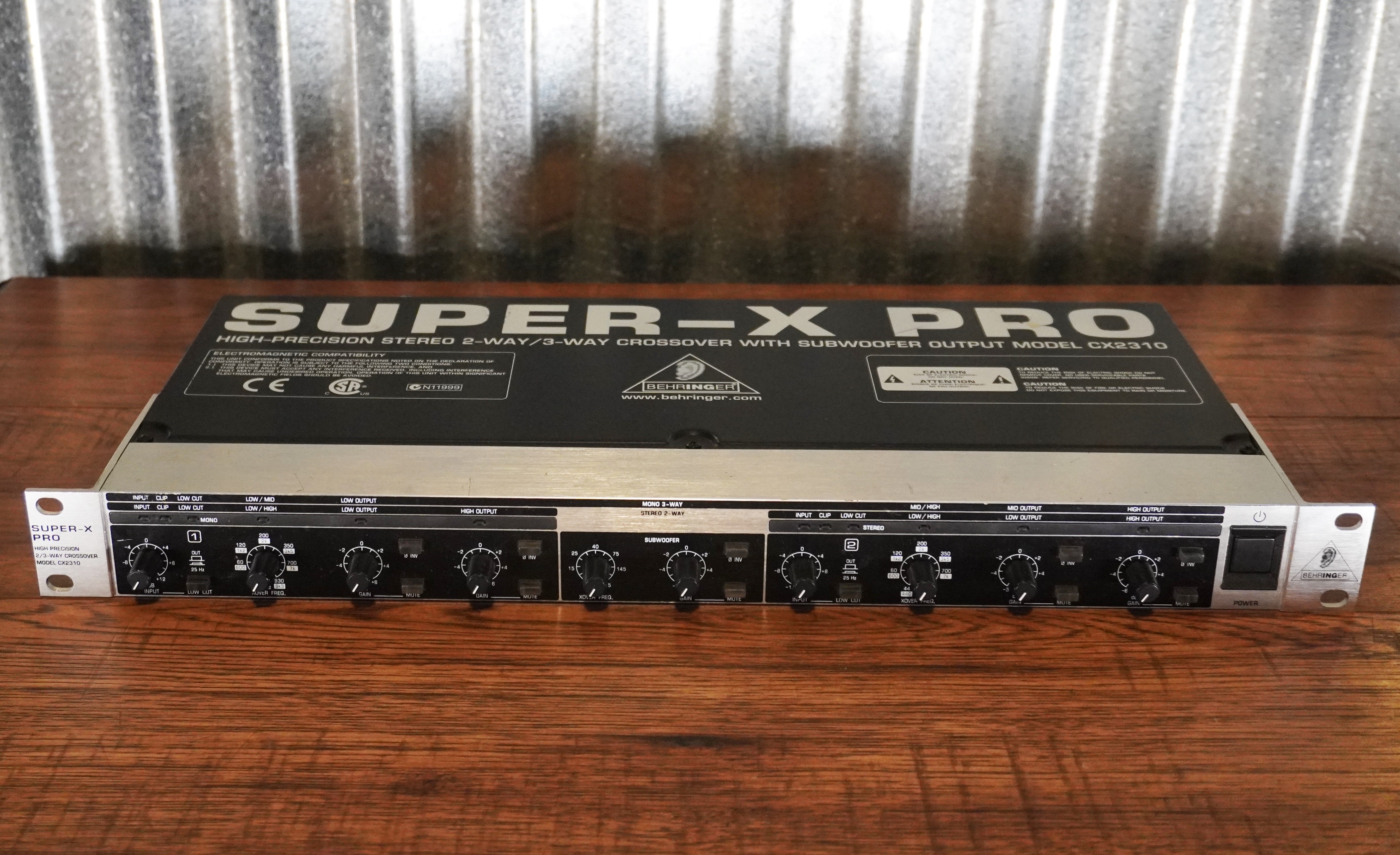 Behringer Super-X Pro CX2310 Stereo 2-Way/Mono 3-Way Crossover