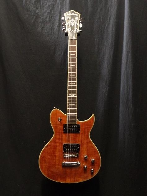 Washburn WIDLXSPLTD Spalted Maple Original Idol Guitar in Trans Brown #0216