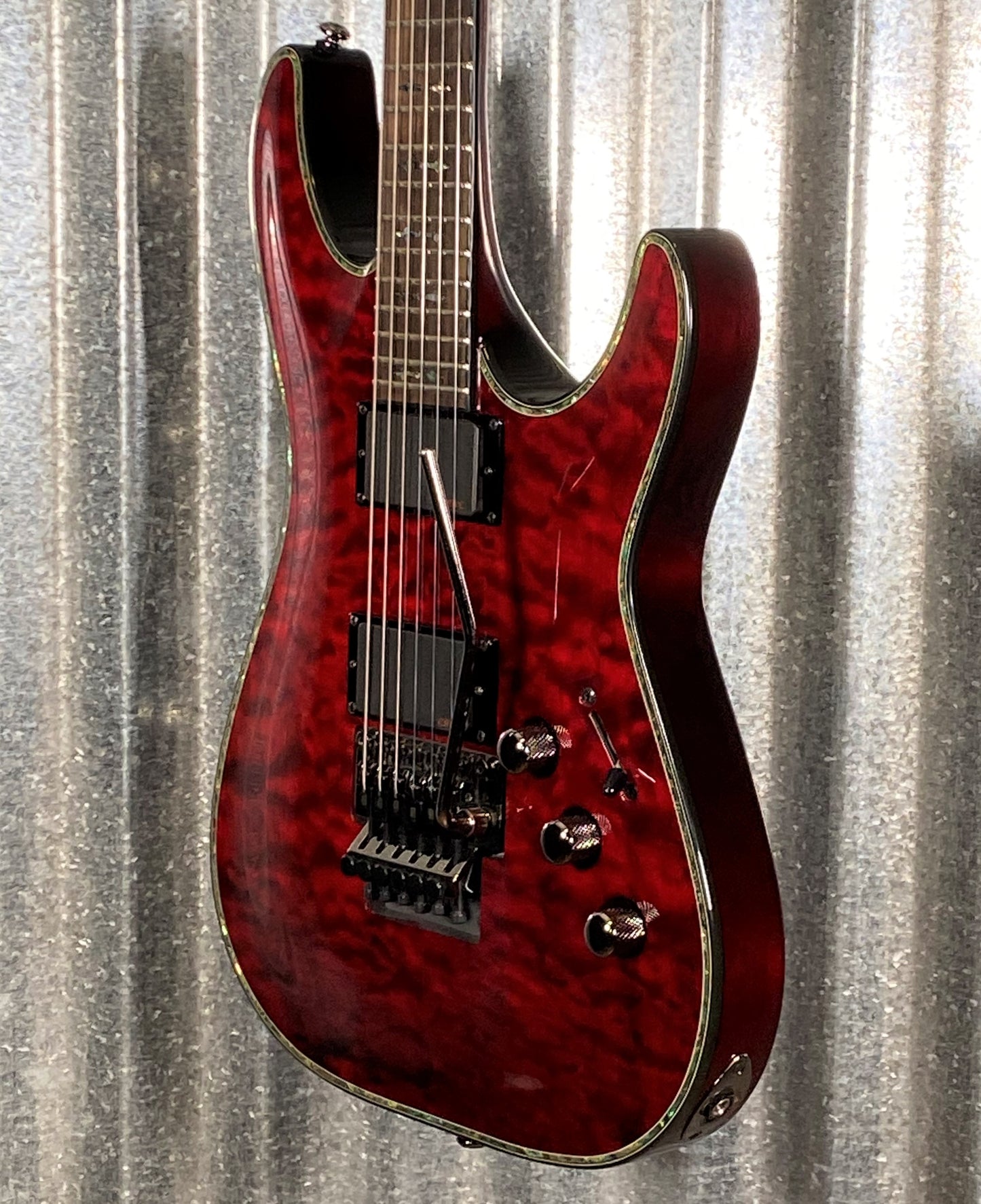 Schecter Diamond Series Hellraiser C-1 FR Black Cherry Guitar & Case #1188 Used