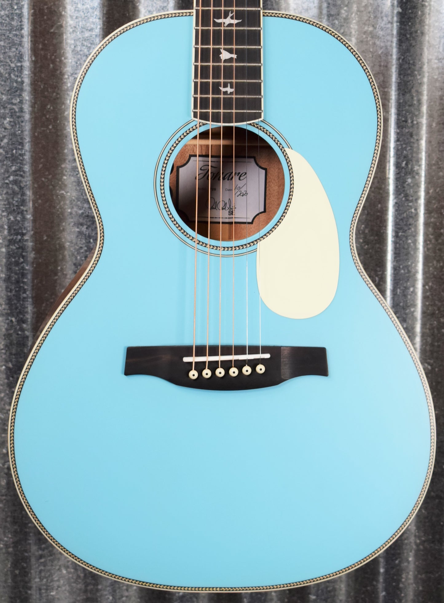 PRS Paul Reed Smith SE P20E LTD ED Acoustic Electric Parlor Powder Blue Guitar & Bag #4328