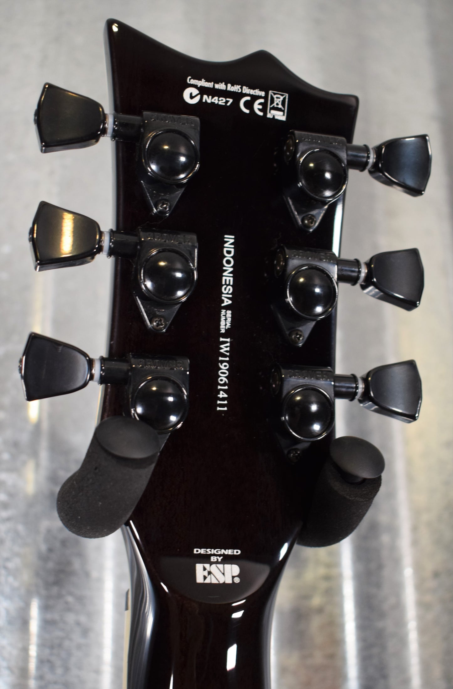 ESP LTD EC-1000 Evertune Flame See Thru Black Seymour Duncan Guitar EC1000ETFMSTBLK #1411 Demo