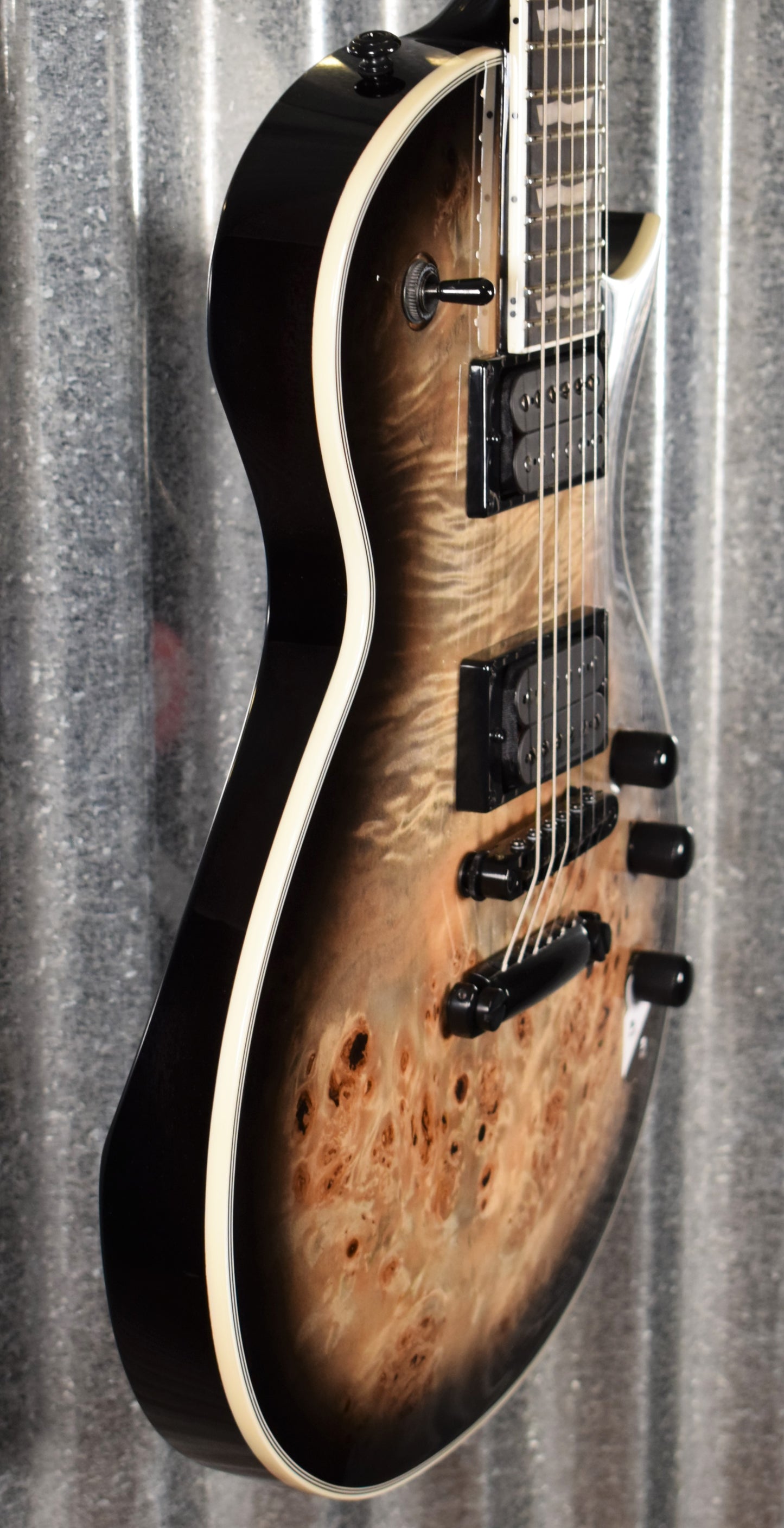 ESP LTD EC-1000 Black Natural Burst Seymour Duncan Guitar EC1000BPBLKNB #2096 Demo