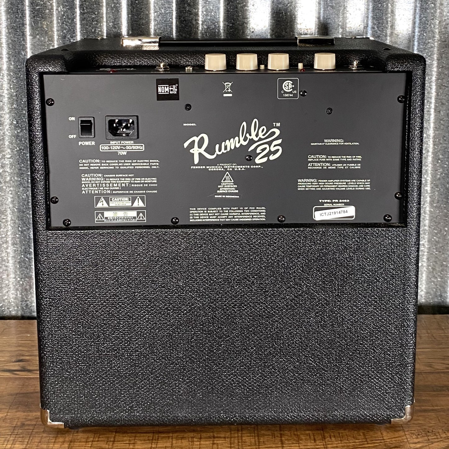 Fender Rumble 25 Watt 1x8" Bass Amplifier Combo Used