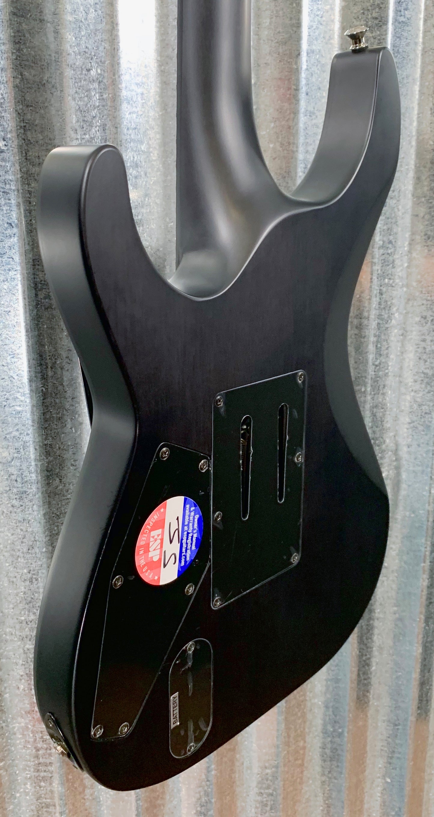 ESP LTD MH-350FM Flame See Thru Black Satin Guitar LMH350FMSTB #1044 Used