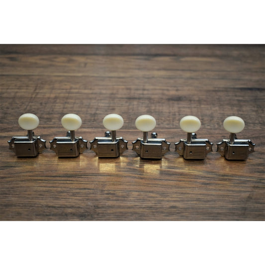 Kluson SD9005MNP Traditional Oval Button 3+3 Gibson Replacement Tuning Machine Set Nickel