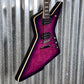 Westcreek Revenge Explorer Flame Transparent Purple Burst Guitar #0280 Used