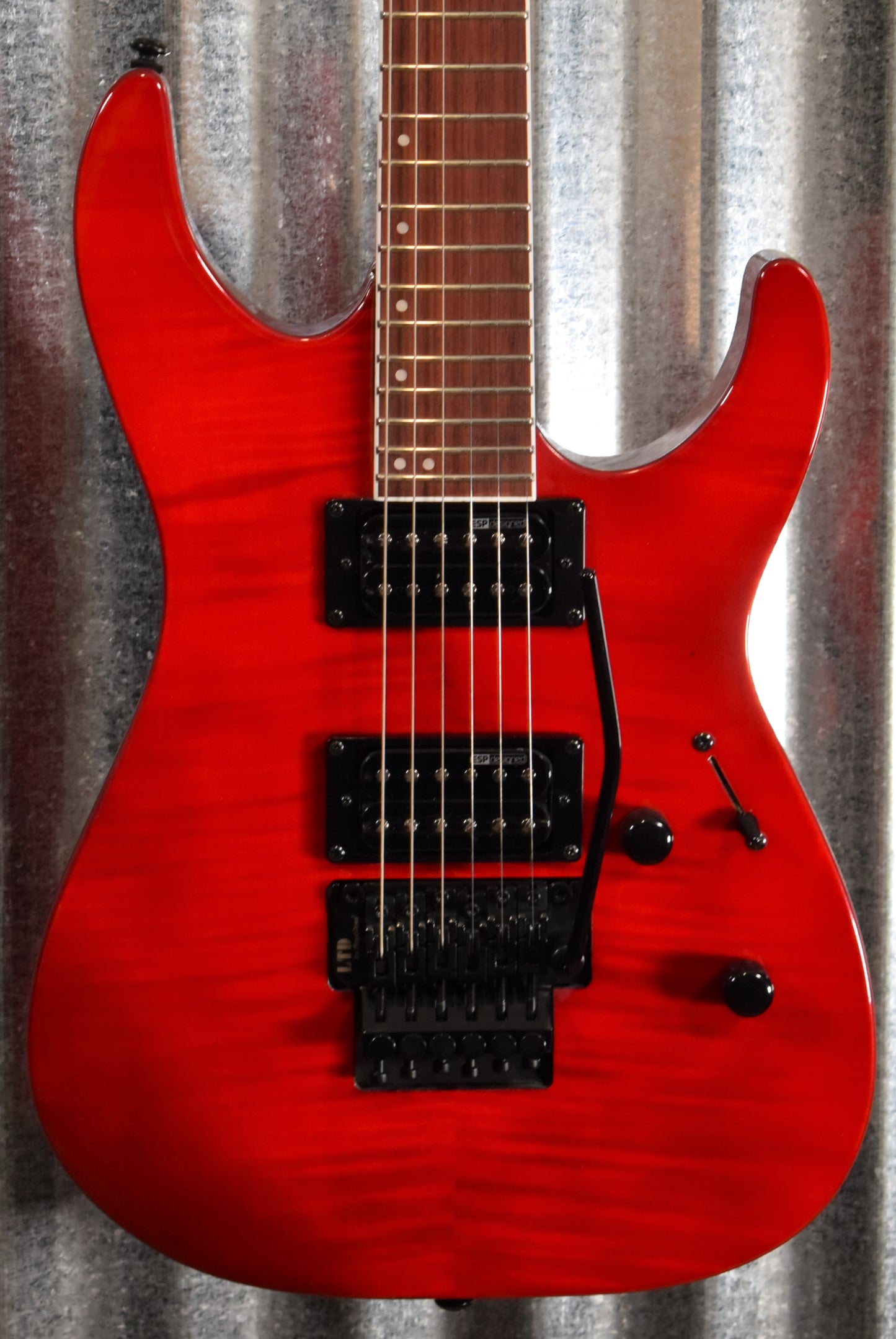 ESP LTD M-200FM See Thru Red Flame Top Guitar LM200FMSTR #0211