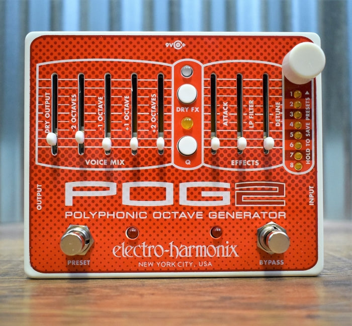 Electro-Harmonix EHX POG2 Polyphonic Octave Generator Guitar Bass Effect Pedal