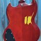 VIntage Guitars Icon VS6MRCR Distressed Cherry Red Guitar & Case #226