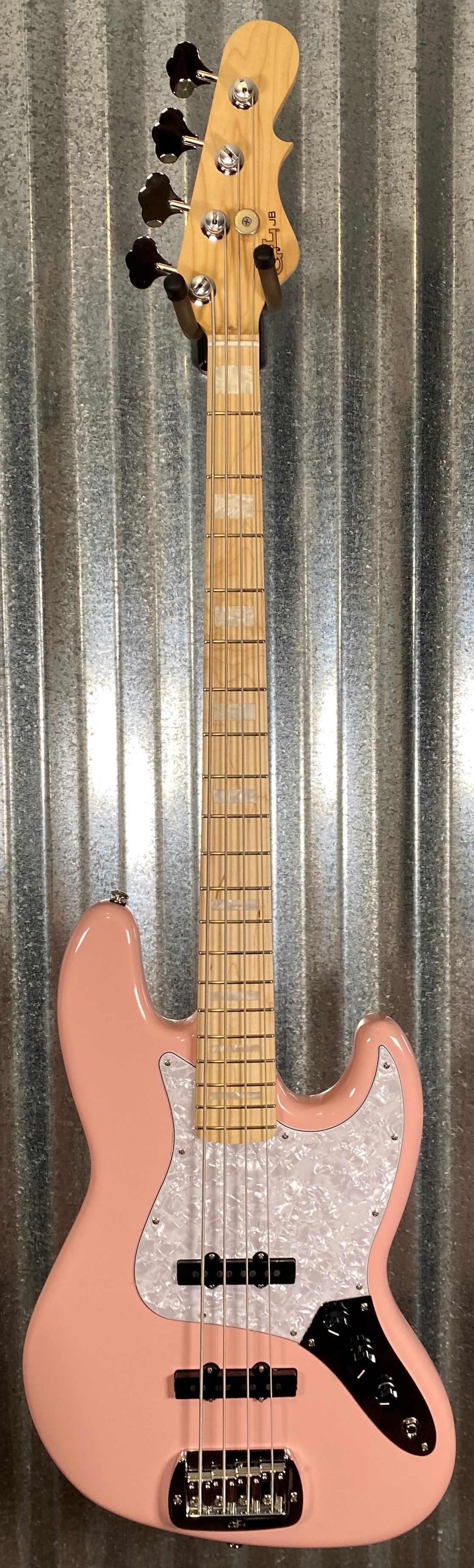 G&L USA JB 4 String Bass Shell Pink & Case #7108