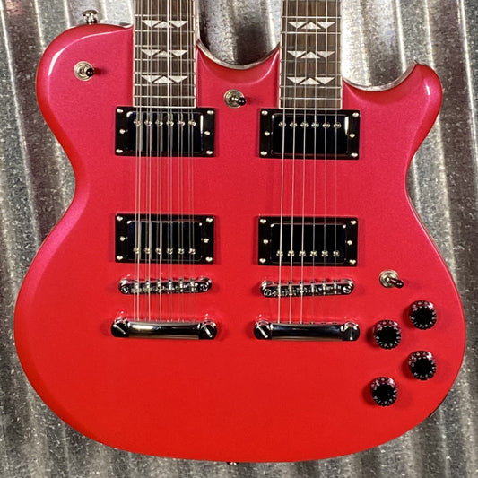 Westcreek Double Trouble Double Neck 12 String & 6 String Electric Guitar Red Pearl #0016 Used