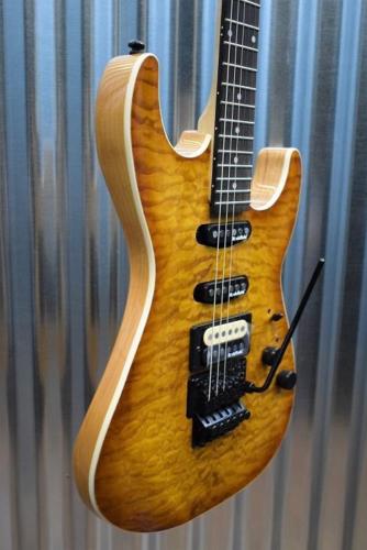 Michael Kelly 1964 Guitar Quilt Top Dark Amber Burst MK64DAB Blemish #2812