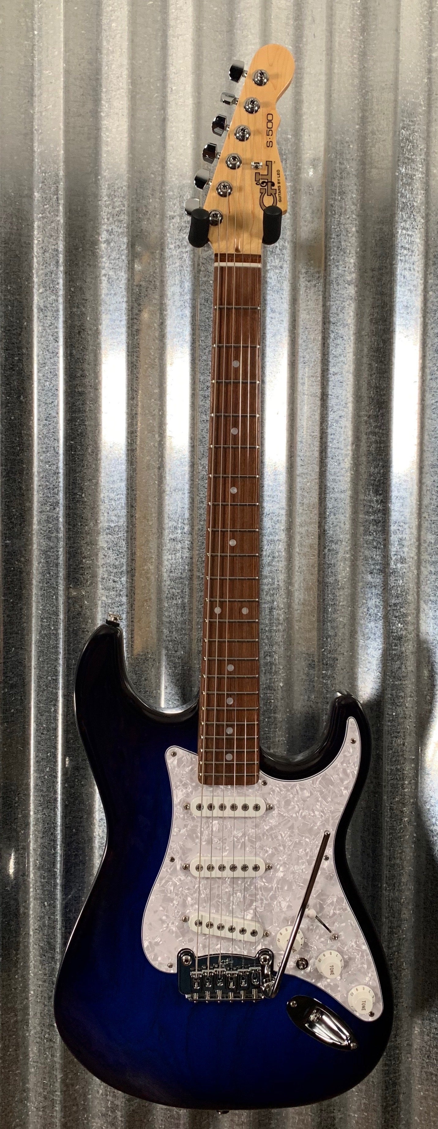 G&L Guitars USA Fullerton Deluxe S-500 Blueburst Guitar & Case 2019 #5030