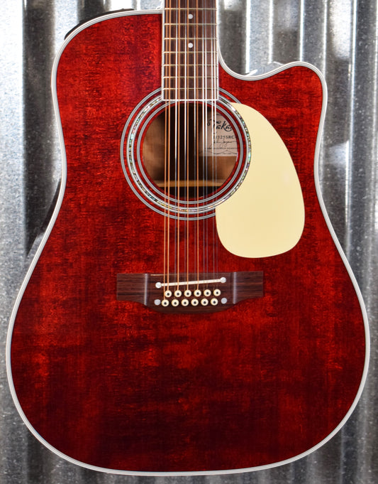 Takamine JJ325SRC-12 String John Jorgenson Gloss Red Acoustic Electric Guitar & Case #0218