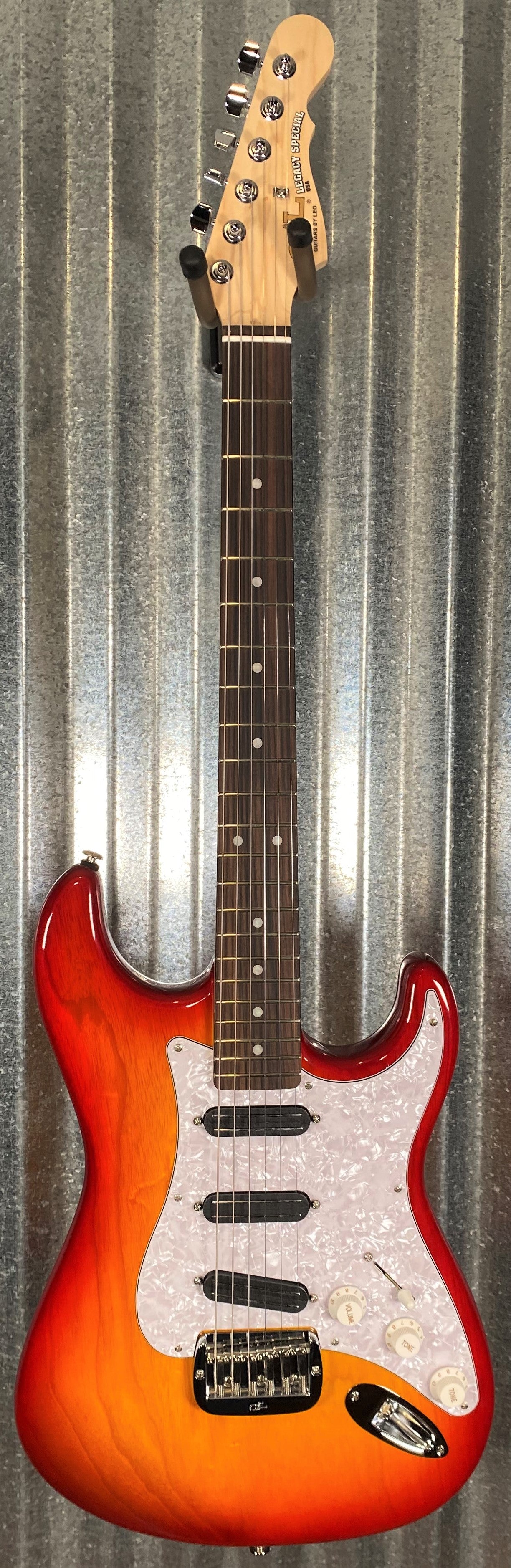 G&L USA Legacy Special Cherryburst Guitar & Case #5224