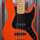 G&L USA JB-5 Hugger Orange 5 String Jazz Bass Maple Satin Neck & Case #6031