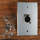 RapcoHorizon SP-1DFN XLR Single Gang Wall Plate with 1 Neutrik NC3FD-L-1 Connector Aluminum