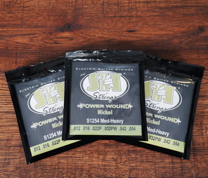 SIT Strings S1254 Power Wound Nickel Custom Medium Heavy Electric Guitar String Set 3 Pack