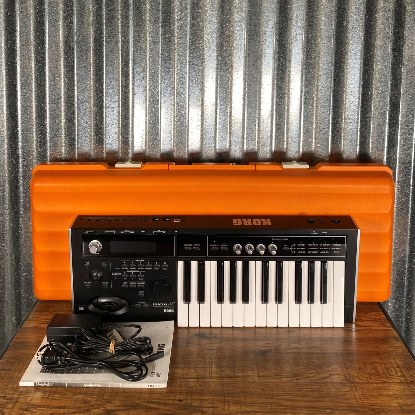 Korg MicroX 25 Key Tabletop Synthesizer Controller & Case Used