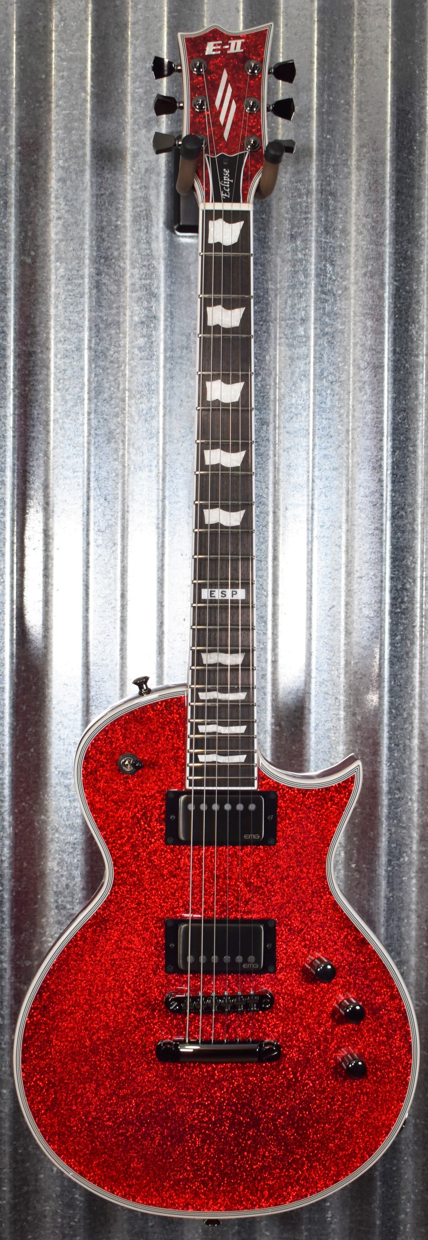 ESP E-II Eclipse DB Red Sparkle EMG Guitar & Case EIIECDBRSP Japan #ES3300203