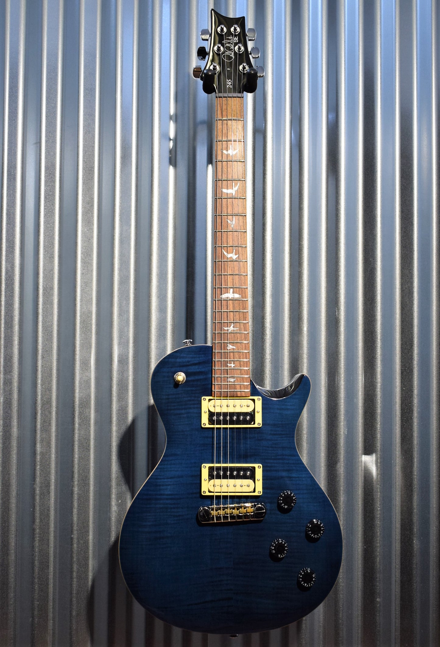 PRS Paul Reed Smith SE 245 Whale Blue Flame Electric Guitar & Gig Bag #6093