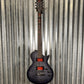 ESP LTD BB-600B Ben Burnley Baritone Quilt Top See Through Black Satin Seymour Duncan Guitar & Case #1385 B Stock