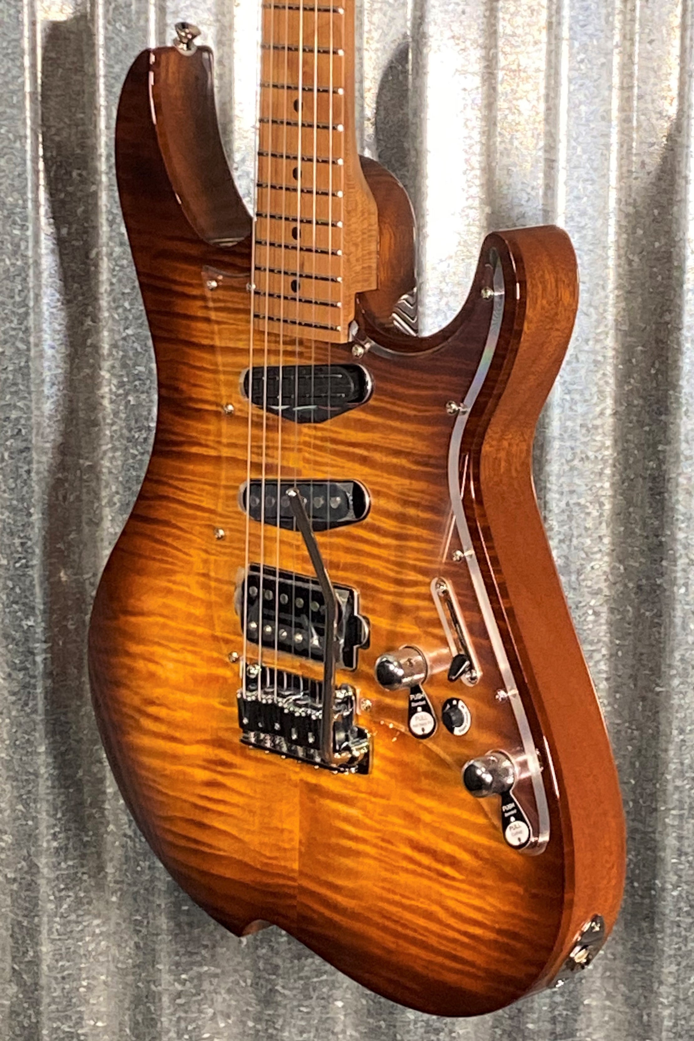 Vola OZ RV TNC LTE Light Tiger Eye Burst Guitar & Case #7223 – Specialty  Traders