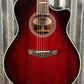 D'Angelico Premier Gramercy Grand Auditorium CE Trans Black Cherry Acoustic Electric Guitar #3995