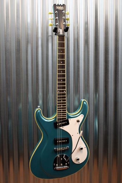 Eastwood Sidejack DLX Electric Guitar Metallic Blue P90 Pickups Blemished #1238