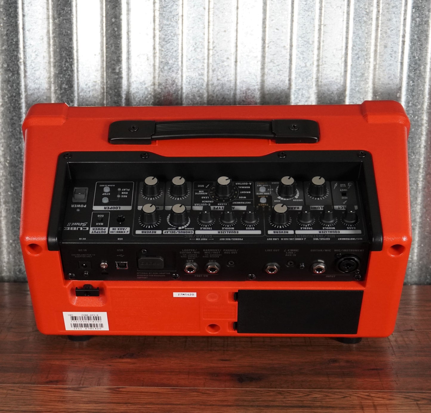 Boss CUBE Street II 10 Watt 2x6.5" Battery Powered Guitar Combo Amplifier CUBE-ST2-R Red