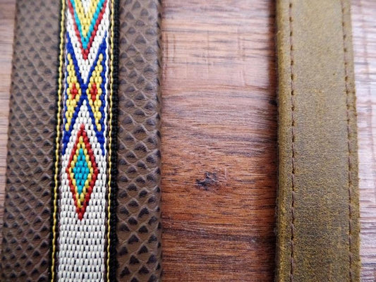 LM Products LS-21 Snake Embossed Cowhide Leather Guitar Strap