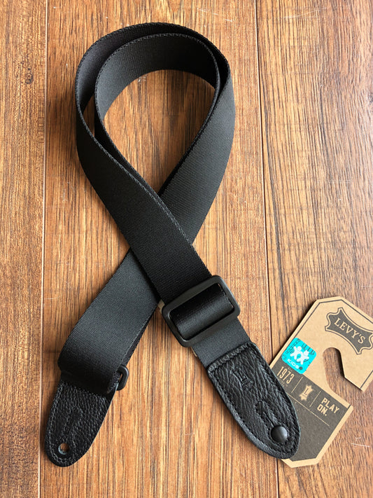 Levy's MPJR-BLK 1.5" Adjustable Printed Kids Guitar & Bass Strap Black