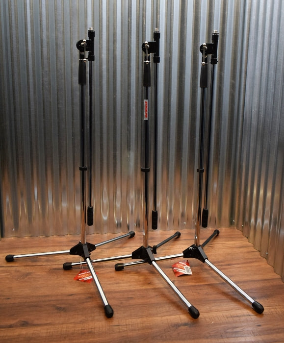 Stageline MS205 Tripod Microphone Boom Stand Chrome Set of 3
