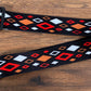 Levy's MP2SLD-009 2" Polyester Sublimation Guitar Strap Diamonds Red Black Orange