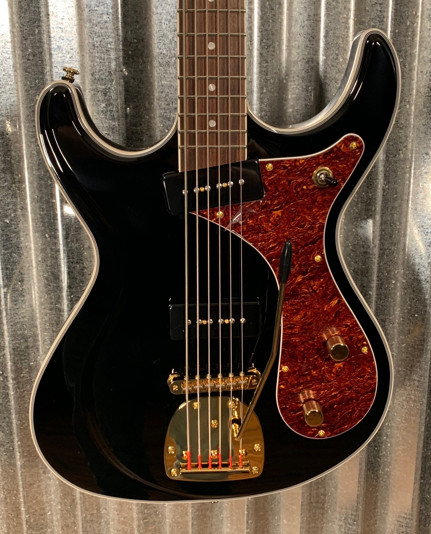 Eastwood Sidejack Bass VI 6 String Bass Black