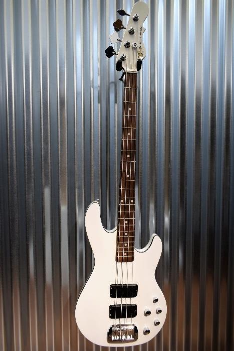 G&L Tribute M-2000 GTB 4 String Carved Top Gloss White Bass & Case M2000 #6246