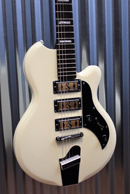 Supro Island Series 2030AW Hampton Artic White Guitar & Case #040