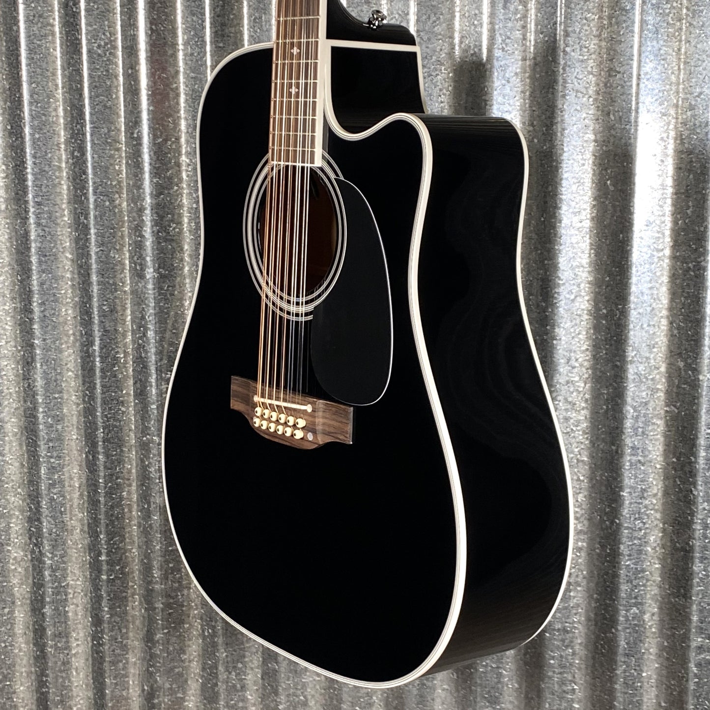 Takamine EF381SC12 Cutaway 12 String Acoustic Electric Guitar Black & Case Japan #0703