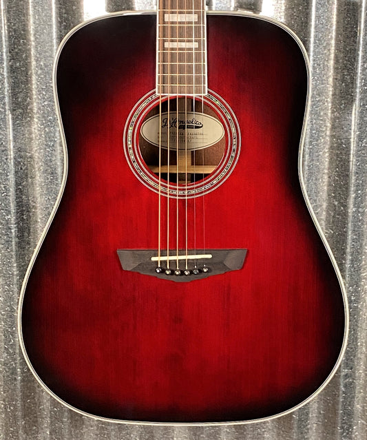 D'Angelico Premier Lexington Dreadnought E Trans Black Cherry Acoustic Electric Guitar #4657