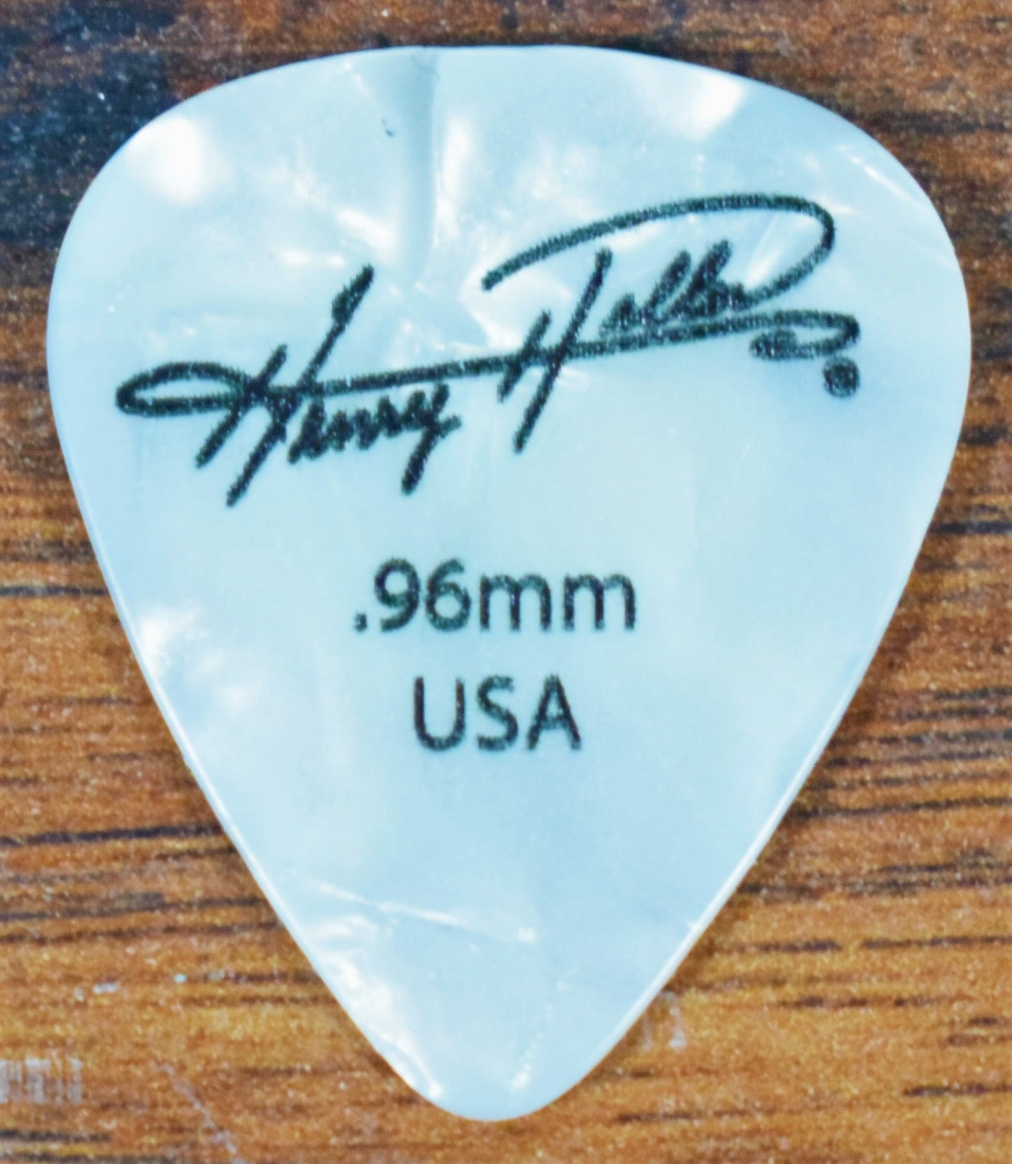 Henry Heller .96mm White Pearloid Smiley Face Guitar & Bass Pick 10 Pack