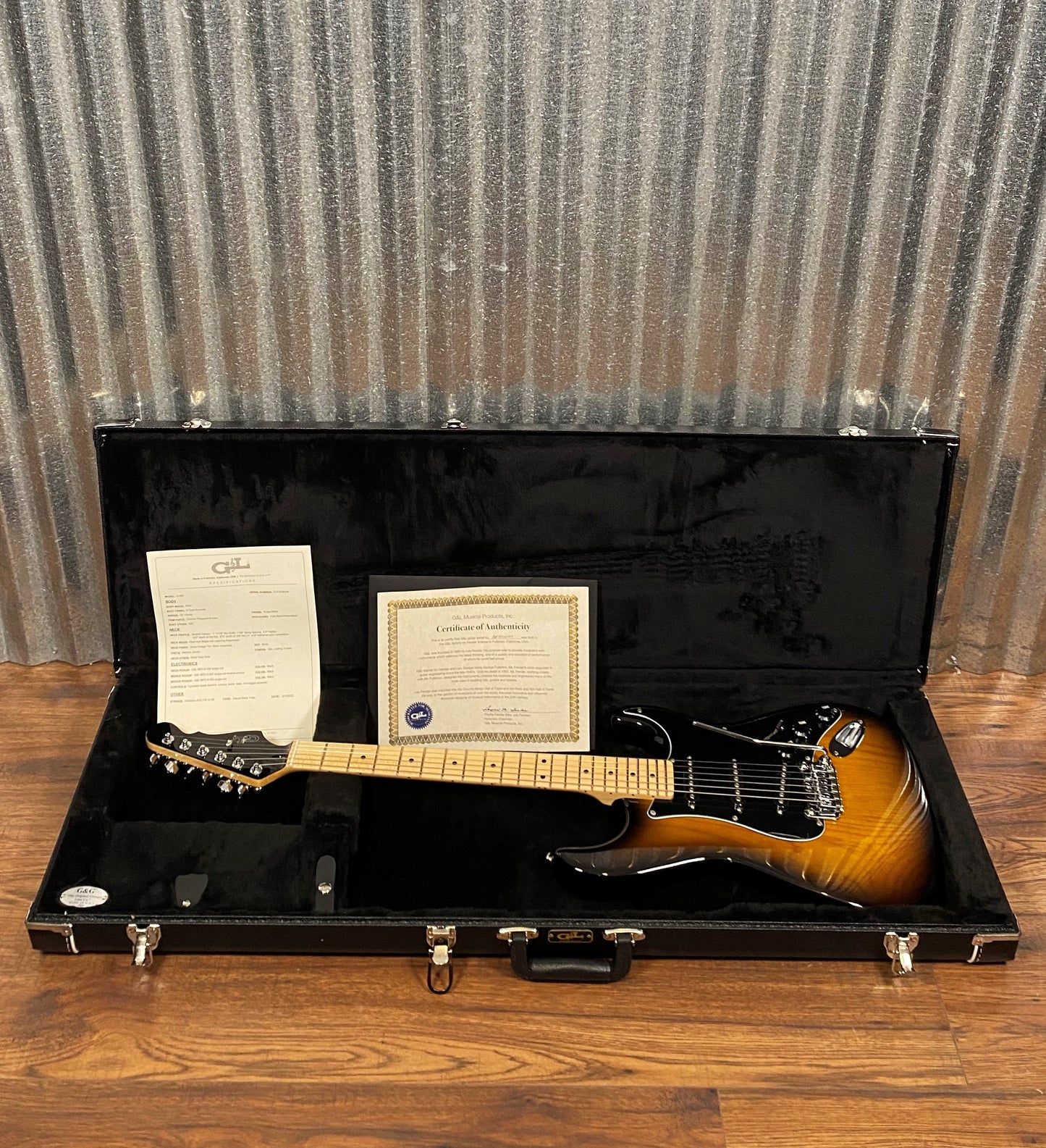 G&L USA S-500 2 Tone Sunburst Guitar & Case S500 #6009