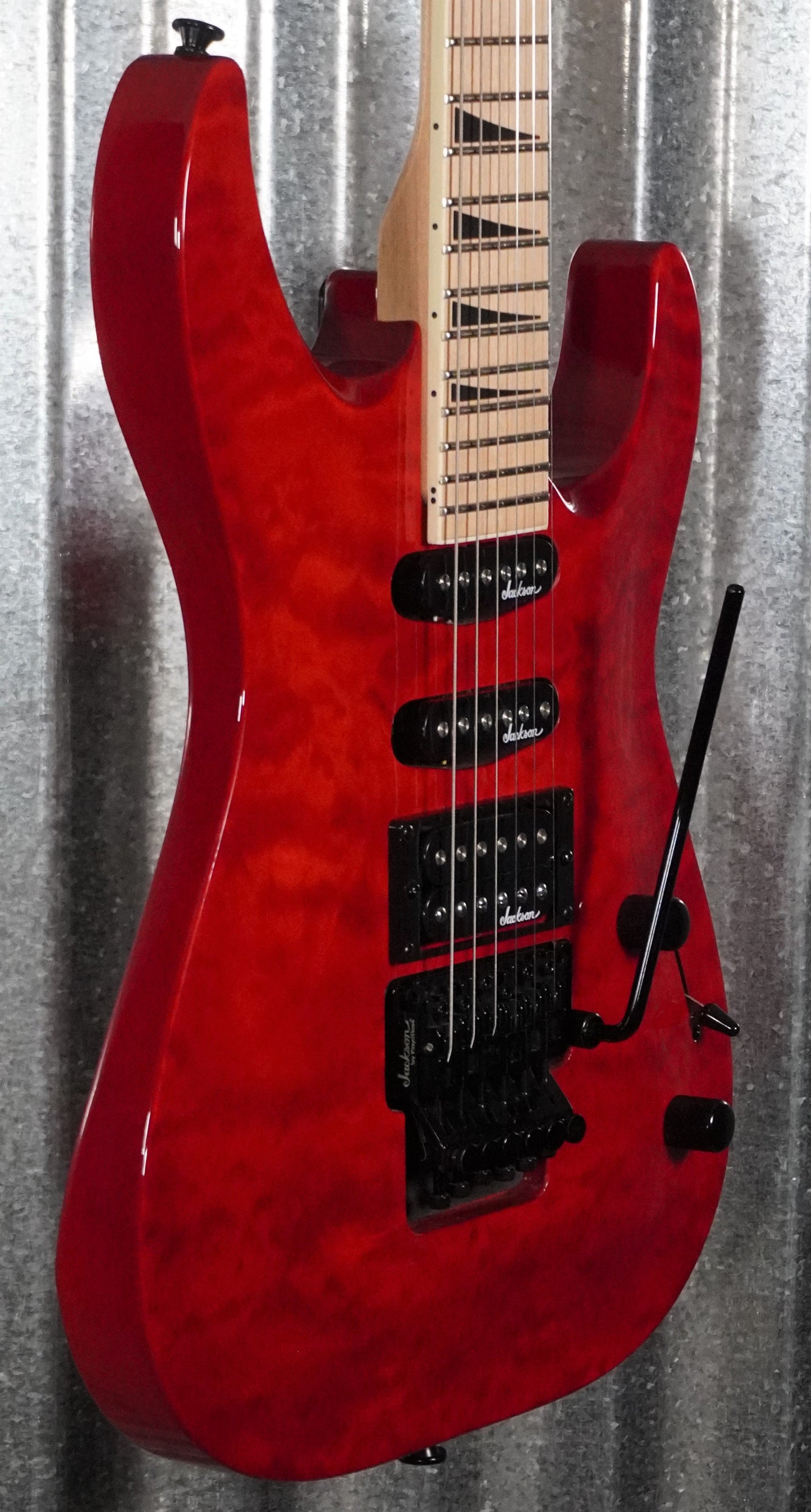 Jackson JS34Q Dinky DKA-M Trans Red Guitar & Bag #4979 Used