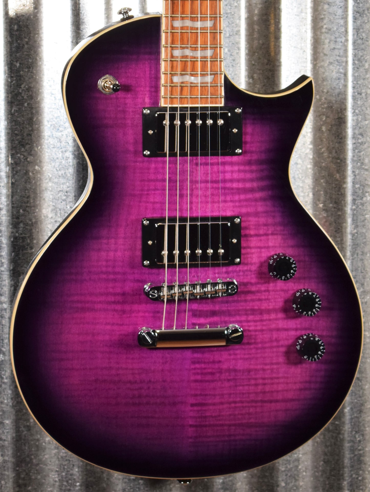 ESP LTD EC-256FM See Thru Purple Sunburst Guitar EC256STPSB & Case #1018 Used
