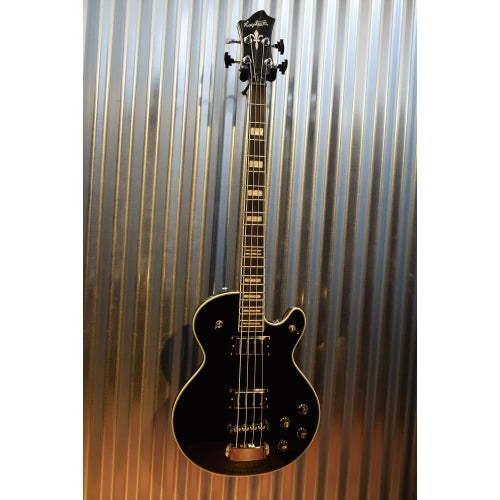 Hagstrom Swede Bass SWEB-BLK Gloss Black Bass Guitar & Gig Bag  #408